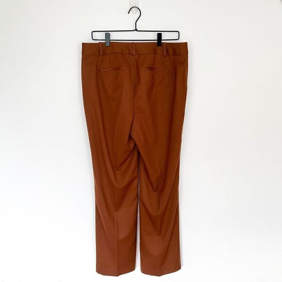 Talbots Women’s Windsor Rust Burnt Orange Wool Creased Trouser Pant - Picture 2 of 12